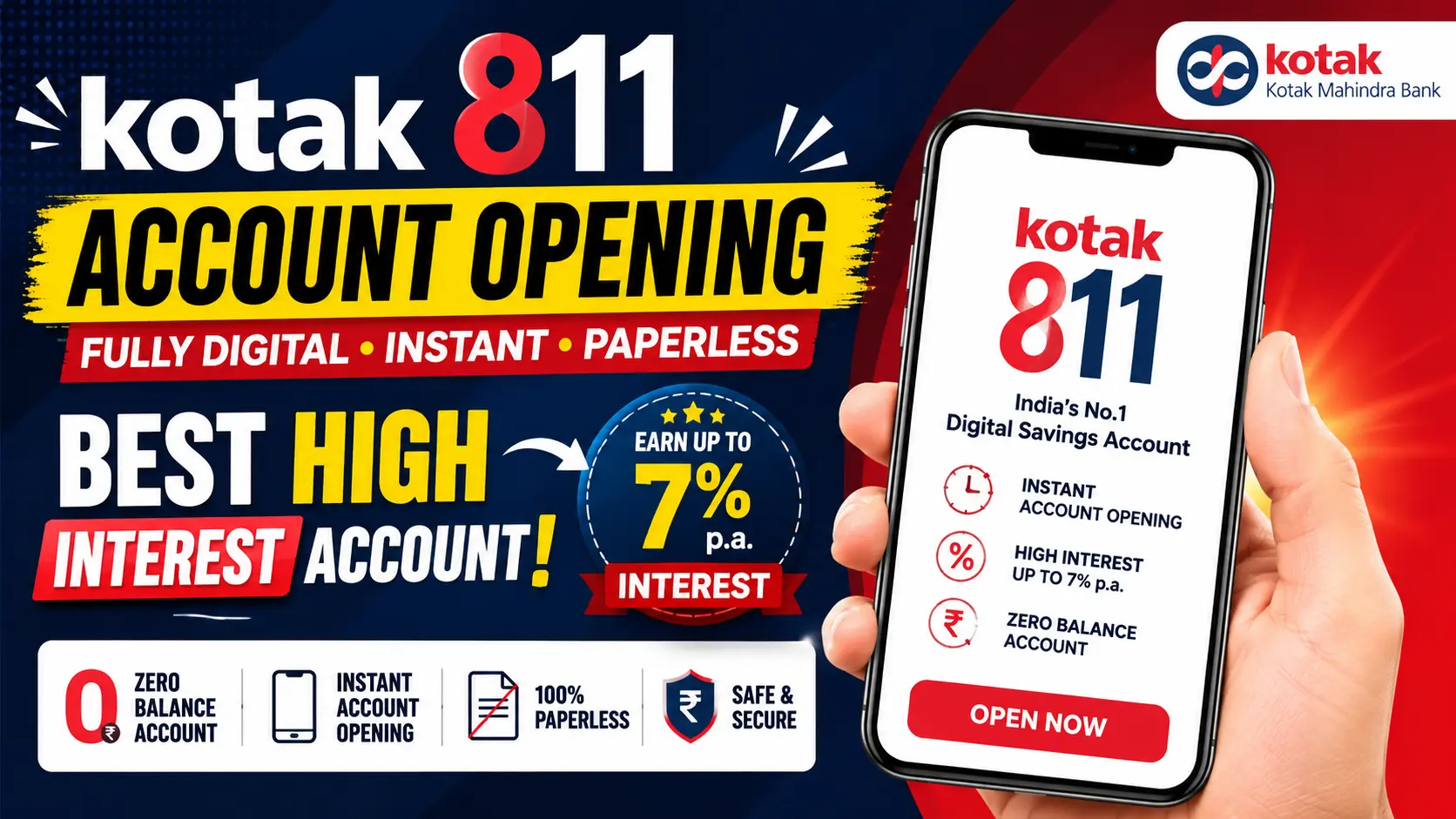 kotak 811 account opening